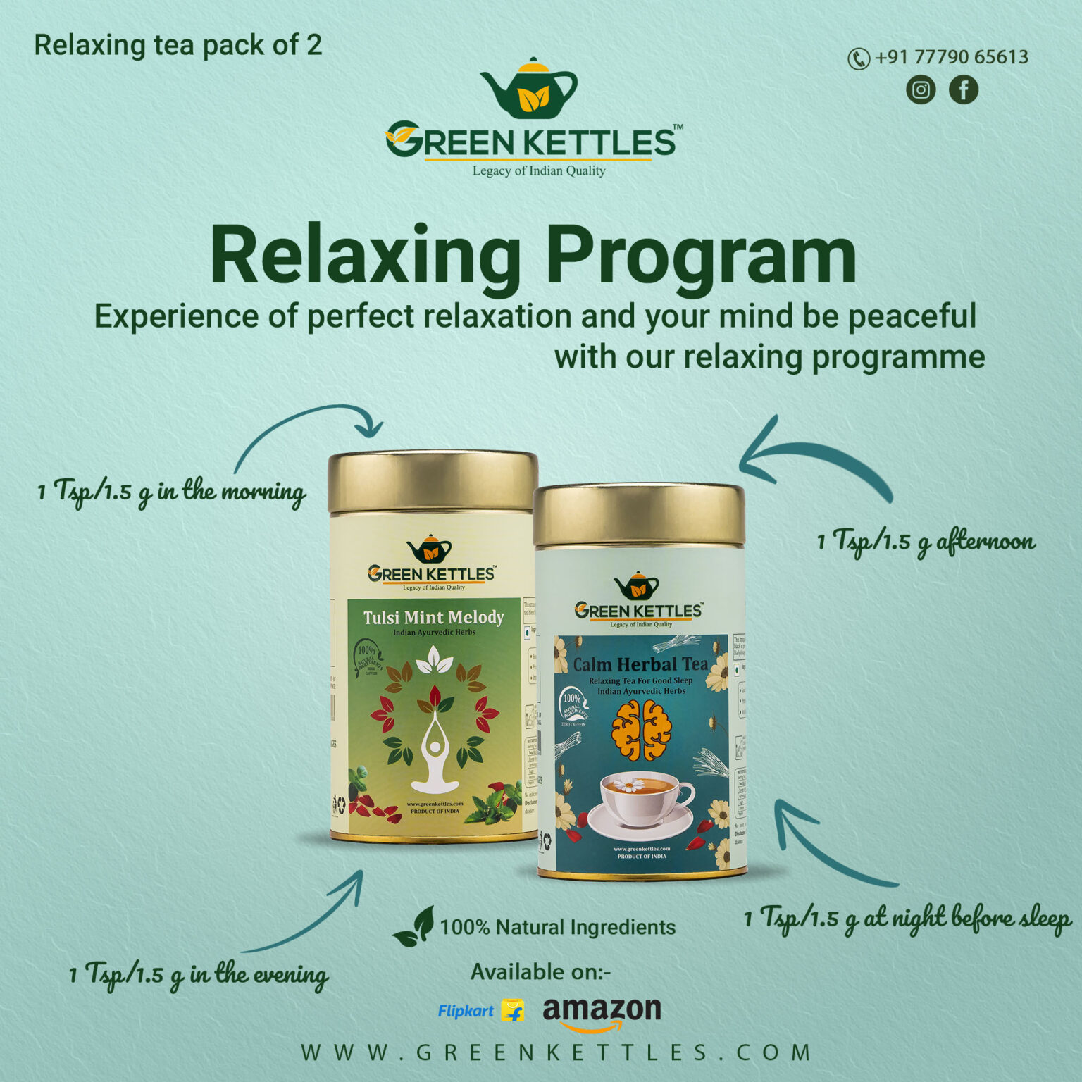 Collection Green Kettles Food and Beverages