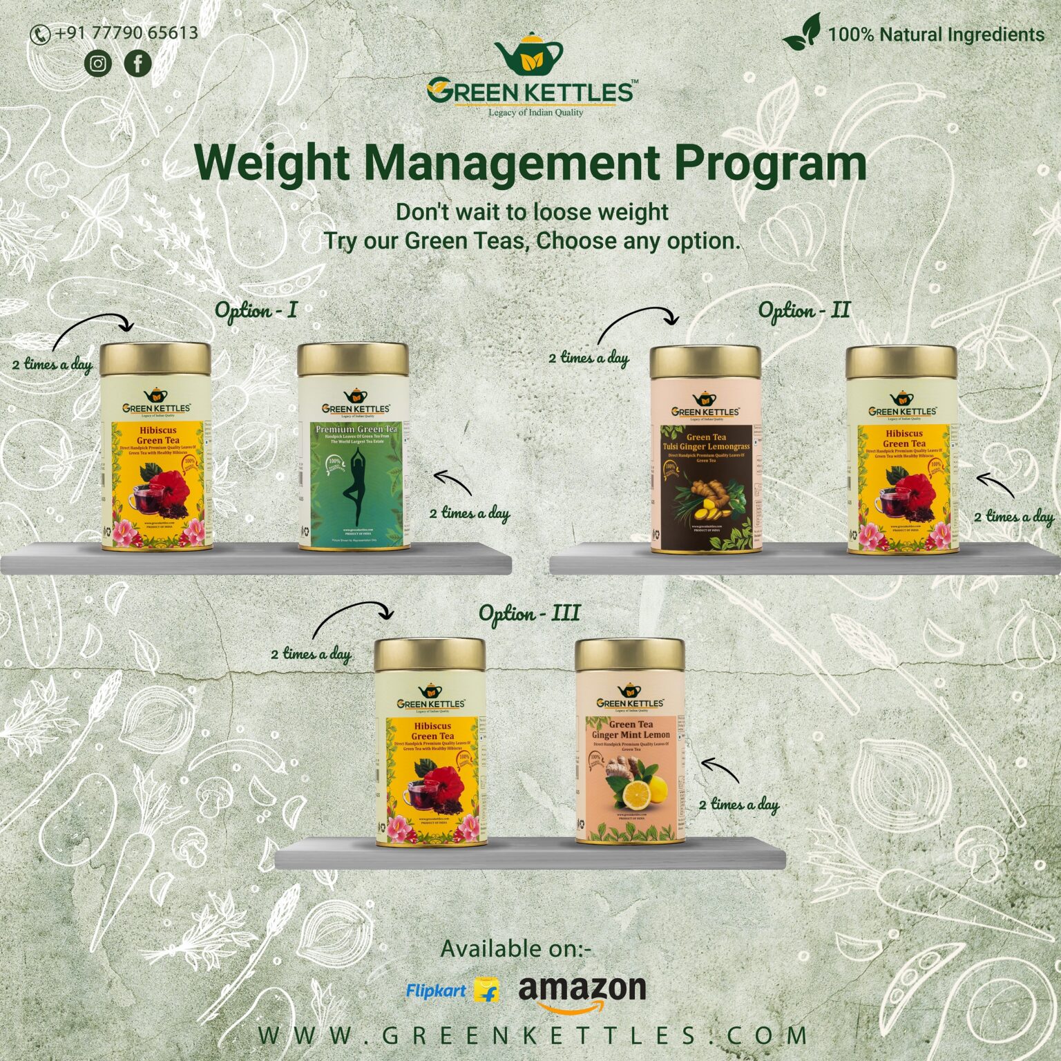 Collection Green Kettles Food and Beverages