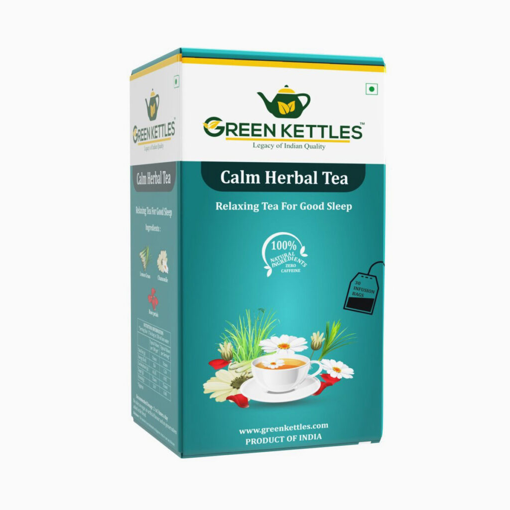 Calm Herbal Tea Bag Green Kettles Food and Beverages